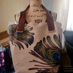 Elliot Lucca Purse Peacock Feathers